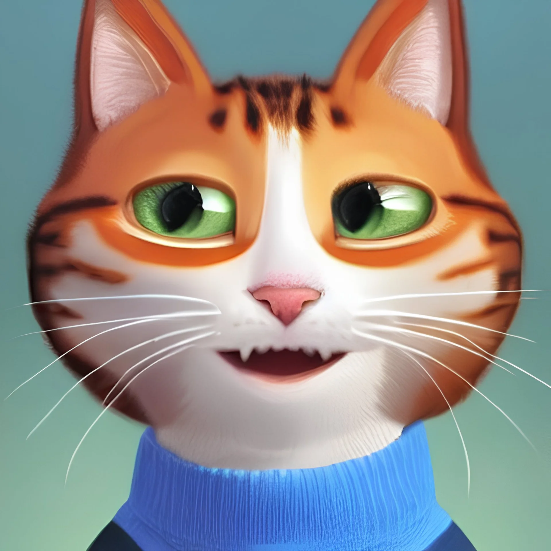 Portrait of a cat by Pixar