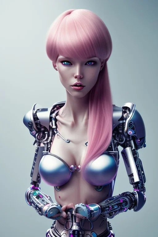 cyborg, pink hair, sexy, perfekt, real, dream