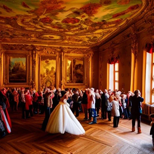 Celebration in a schloss, austrian people, ledherhosen, Austrian aesthetic, warm colors, wooden floor, forest green walls, chiaroscuro, 8k, HD, cinematography, photorealistic, Cinematic, Color Grading, Ultra-Wide Angle, Depth of Field, hyper-detailed, beautifully color-coded, insane details, intricate details, beautifully color graded, Cinematic, Color Grading, Editorial Photography, Depth of Field, DOF, White Balance, 32k, Super-Resolution, Megapixel, ProPhoto RGB, VR, Halfrear Lighting