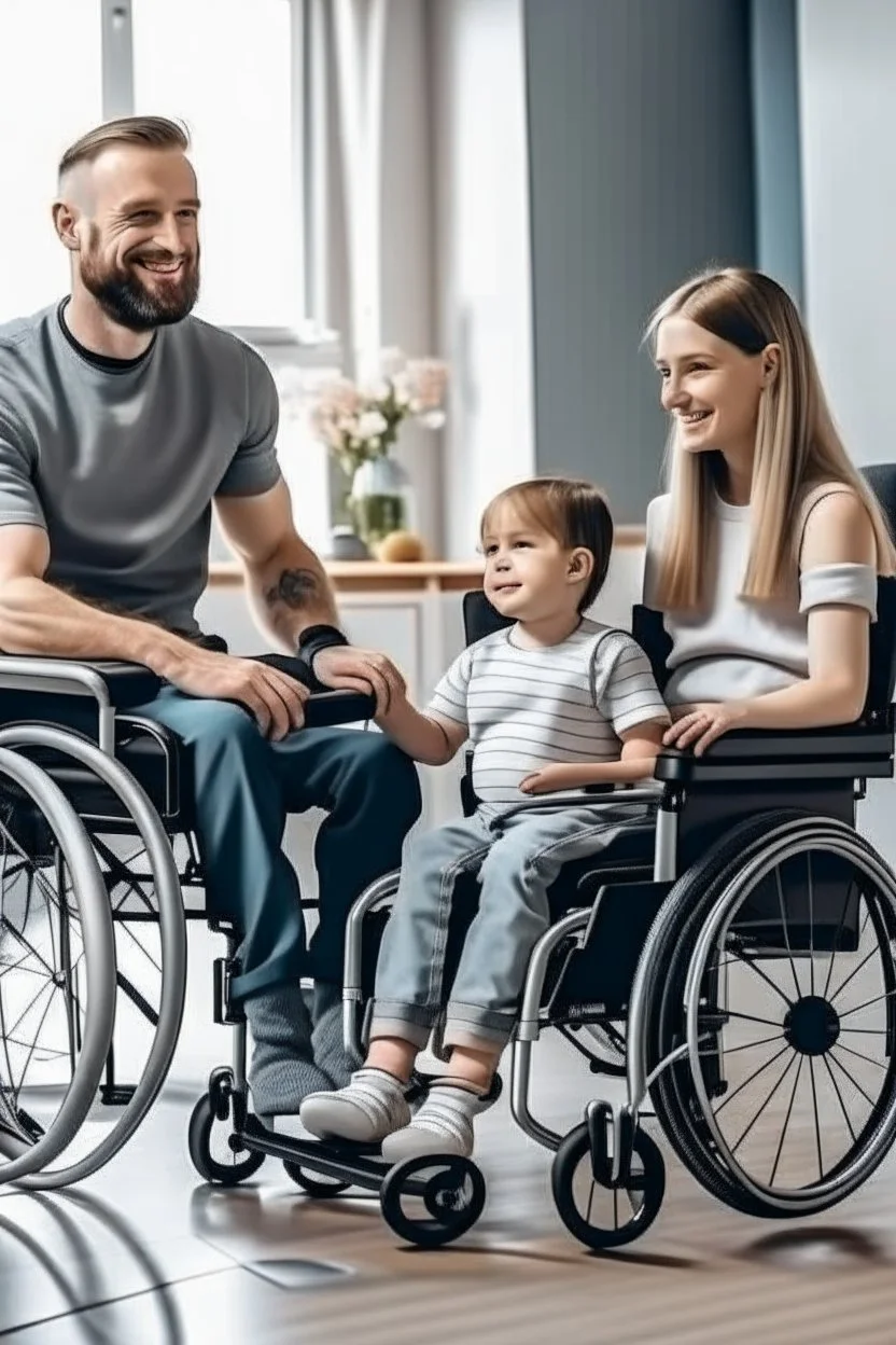 handicap parentes in a wirlchair