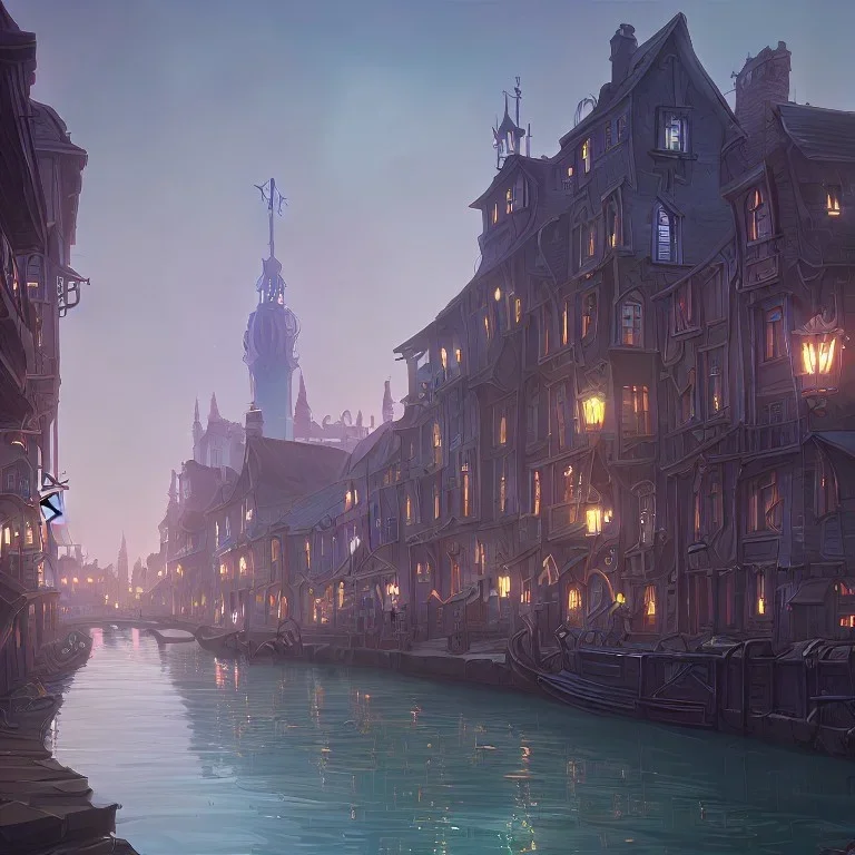 A magical canal town for warlocks and witches