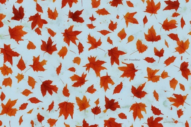 giftwrap pattern with watercolor of maple leaves, children's book illustration, white parchment paper, wrapping paper, white linen, in the style of e. h. shepard