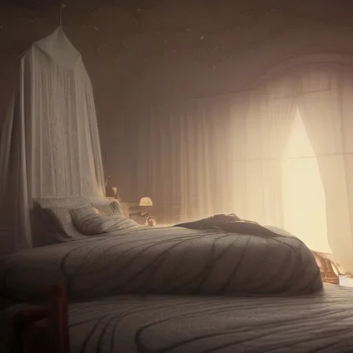 large cockroach in bed under bedsheet, 8k resolution, high-quality, fine-detail, intricate, detailed matte, digital art, volumetric lighting, illustration, 3D octane render, brian froud, howard lyon, selina french, anna dittmann, annie stokes, lisa parker, greg rutowski