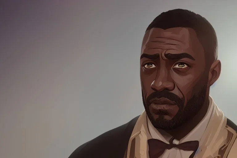 Portrait of Idris Elba by Jake Bartok