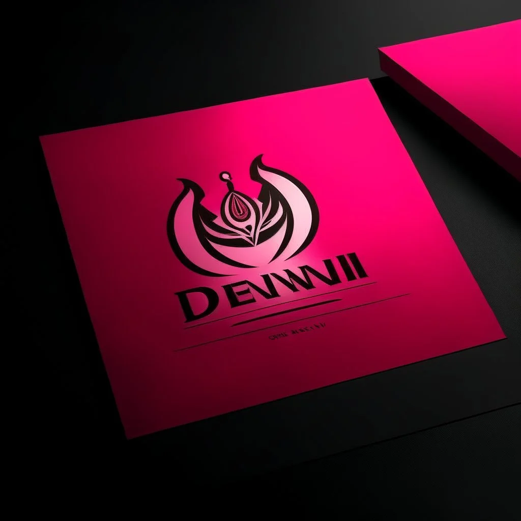 Create a logo called Deniz Boutique DARK PINK