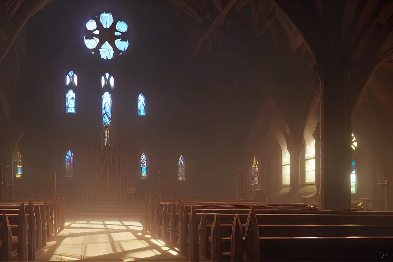 interior of medieval church