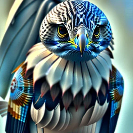 portrait of a bird of prey, feathers, extremely sharp detail, finely tuned detail, ultra high definition, 8k resolution, dynamic lighting, unreal engine 5, ultra sharp focus, winter landscape, background trees