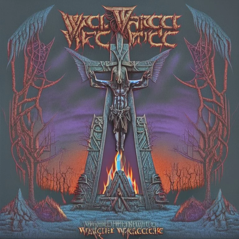 a heavy metal album cover virgin sacrifice dark colours