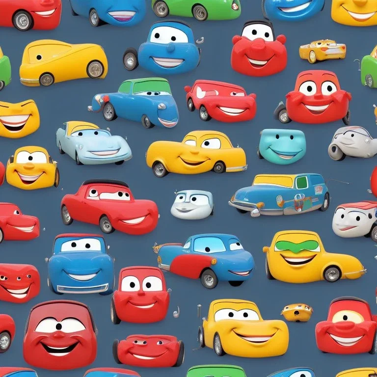 Animated happy cars