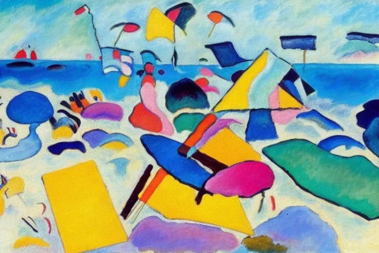 kandinsky painting day at the beach