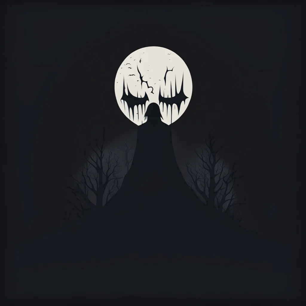 minimalist horror dark filled background