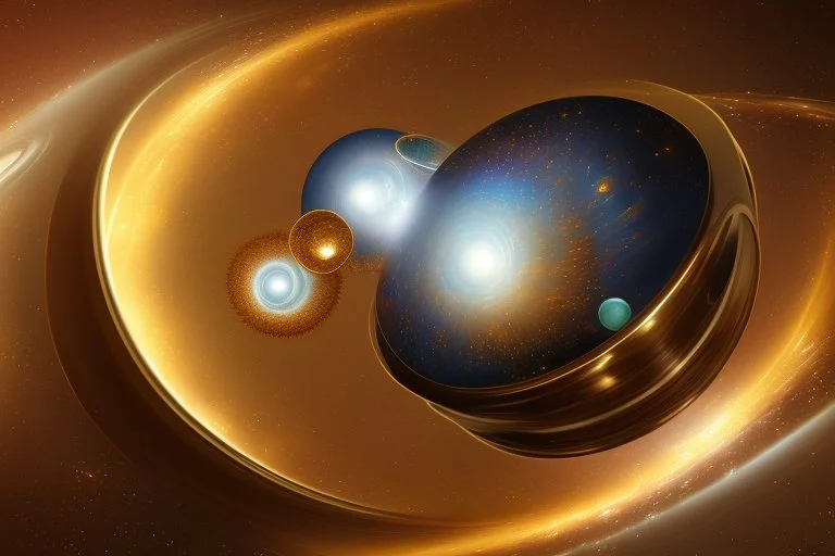 A universe swirling in a beautiful gold rimmed porcelain coffee cup, with planets, stars, steam, masterpiece, in sunshine