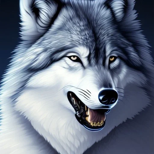 wolf, blue