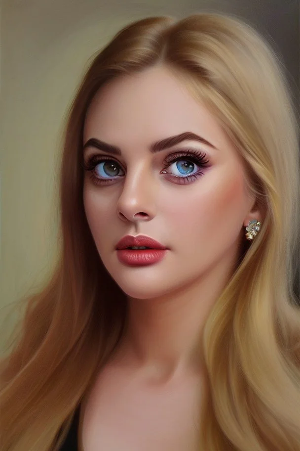 Extremely rich actress with beautiful eyes,attractive portrait