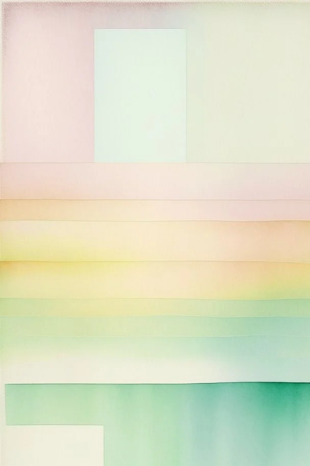 Abstract watercolour in the style of Agnes Martin. Pastel colours