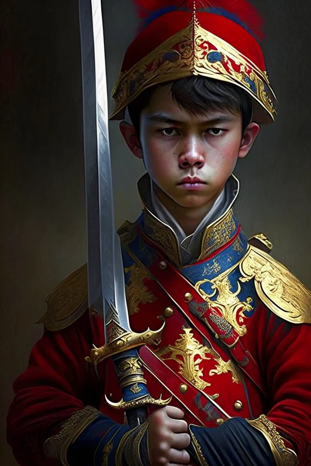 Young royal guard swordsman