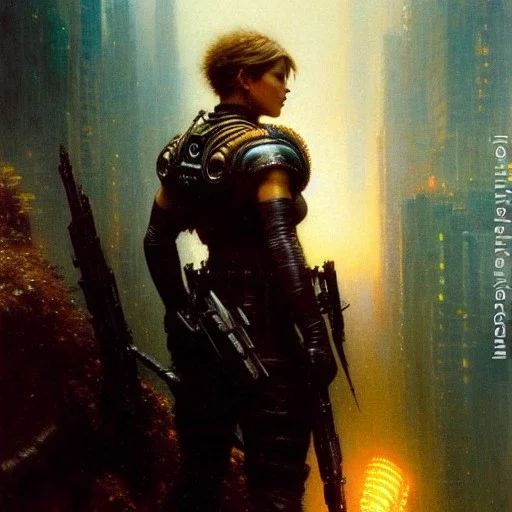 portrait of ' Deunan Knute - Appleseed Alpha',busty, painting by gaston bussiere, greg rutkowski, yoji shinkawa, yoshitaka amano, tsutomu nihei, donato giancola, tim hildebrandt, evan lee,oil on canvas, cinematic composition, extreme detail,fit full head inside picture,16k