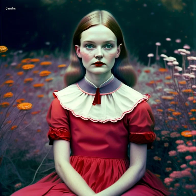 Astronaut, red dress