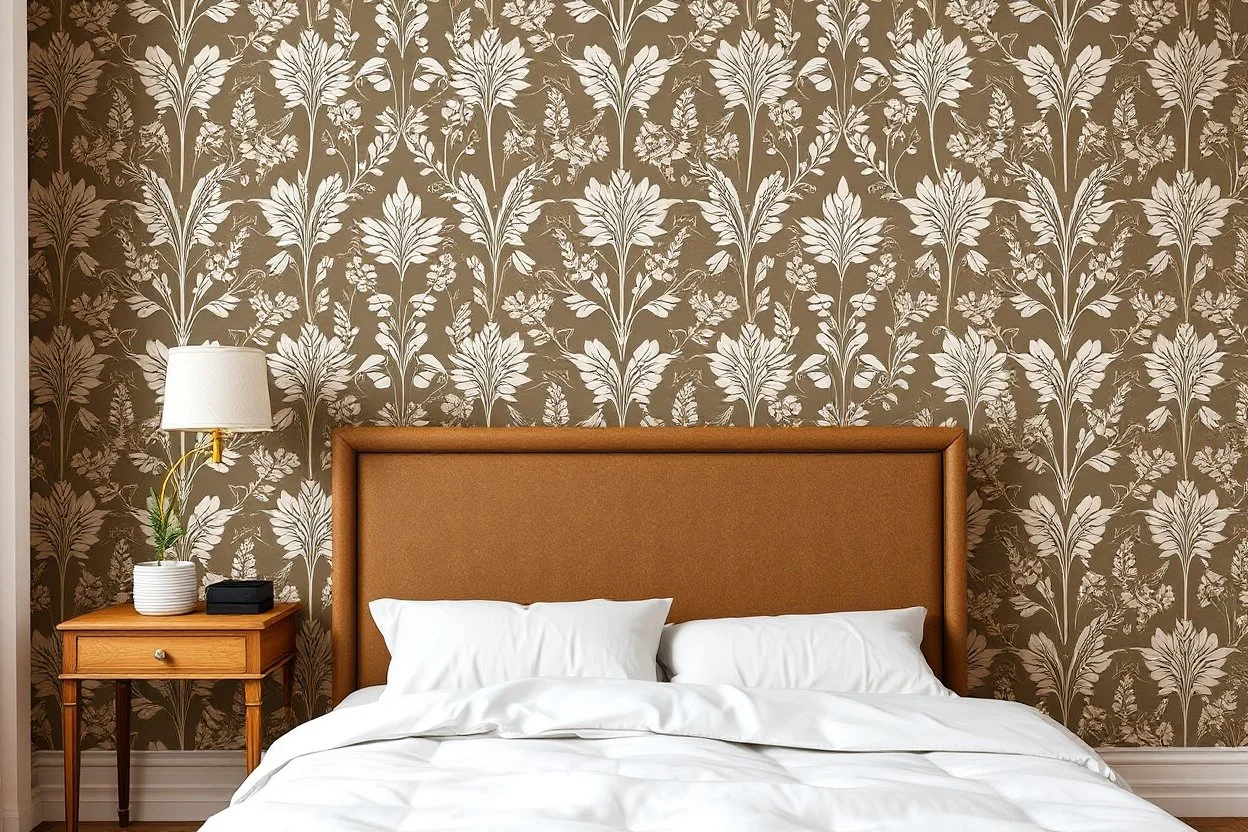 residential wallpaper pattern, organic, monochromatic