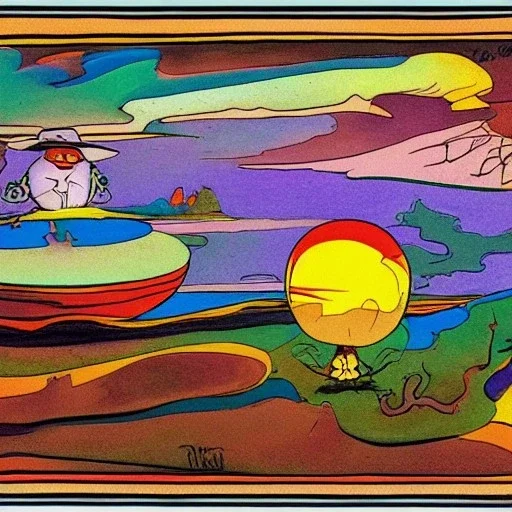 krazy kat and ignatz mouse herriman psychedelic landscape