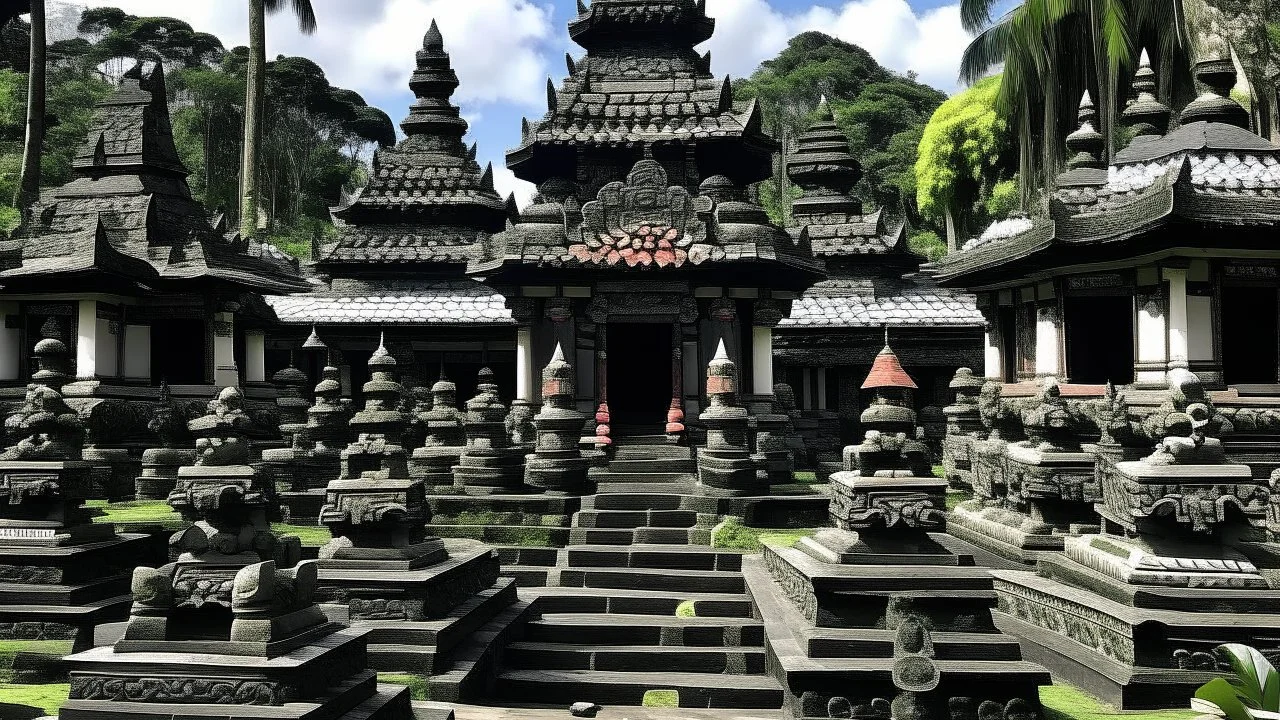 Balinese temples, where stone and spirits commune.