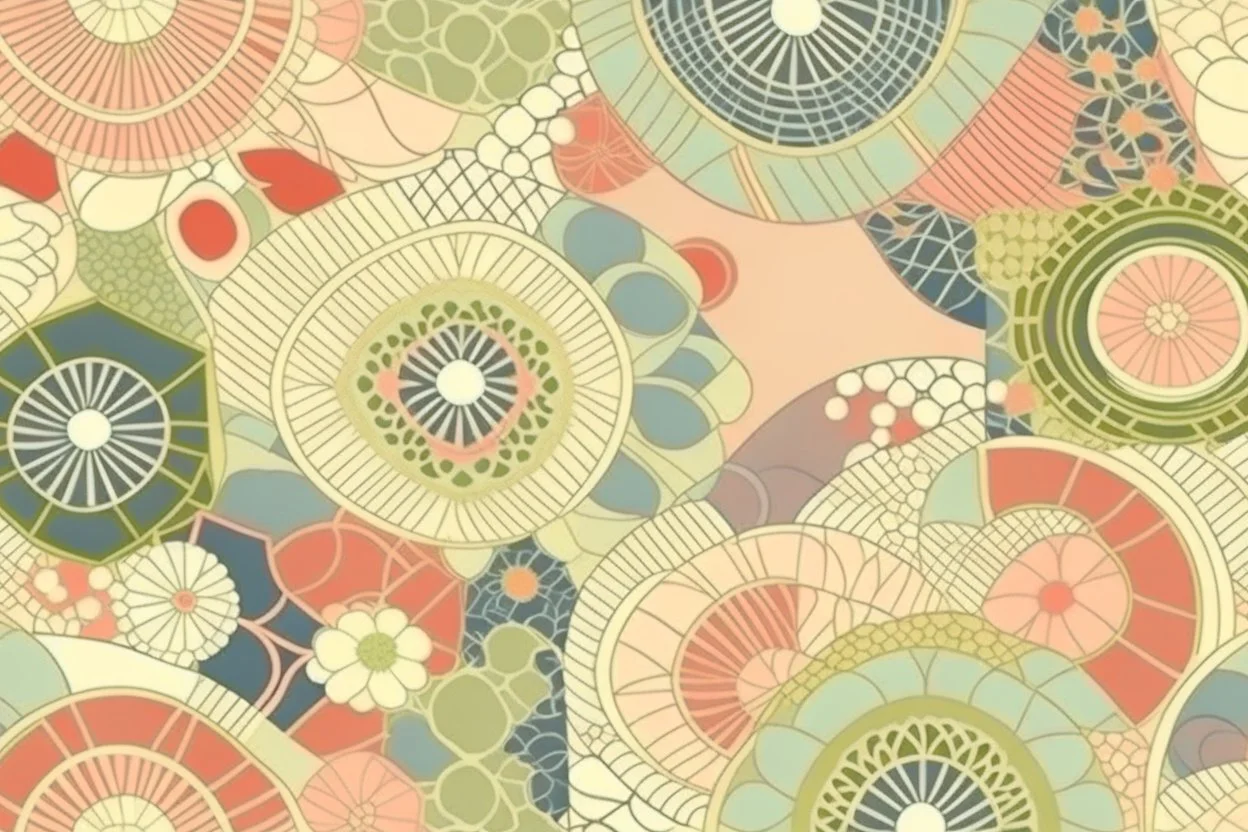 JAPANESE TRADITIONAL FORA PASTEL theme PATTERN