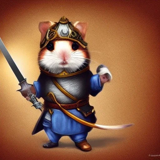 hamster holding sword