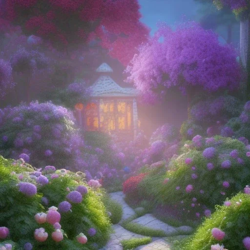 pixar style, volumetric summer garden environment and background, realistic painting of popcorn, looking excited, volumetric lighting, dramatic lighting, detailed digital painting, extreme dense and fine fur, anime, ornate, colour-washed colors, elegant, small minutiae, tiny features, particulars, centered, smooth, sharp focus, renderman gofur render, 8k, uhd, detailed eyes, realistic shaded volumetric lighting, sunlight caustics, backlight, centered camera view