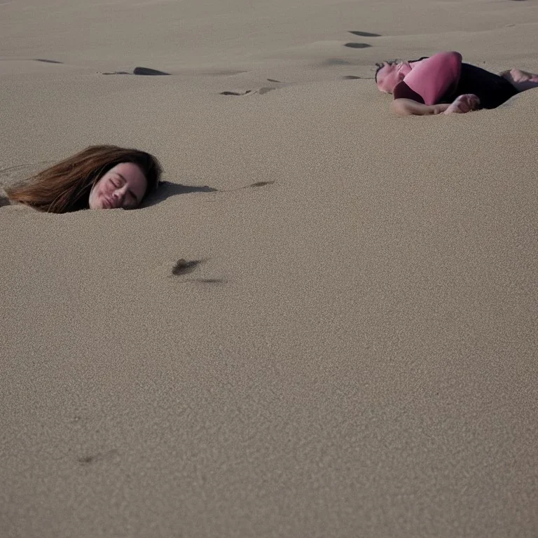 Let your head roll around in the sand like your head rolls around in the sound of the sand in your head