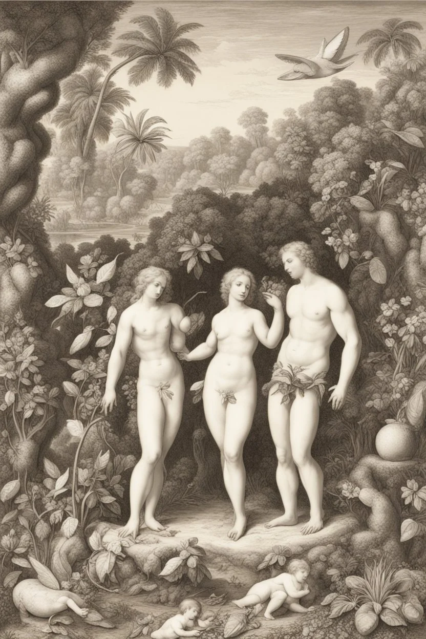 Adam and Eve in Paradise