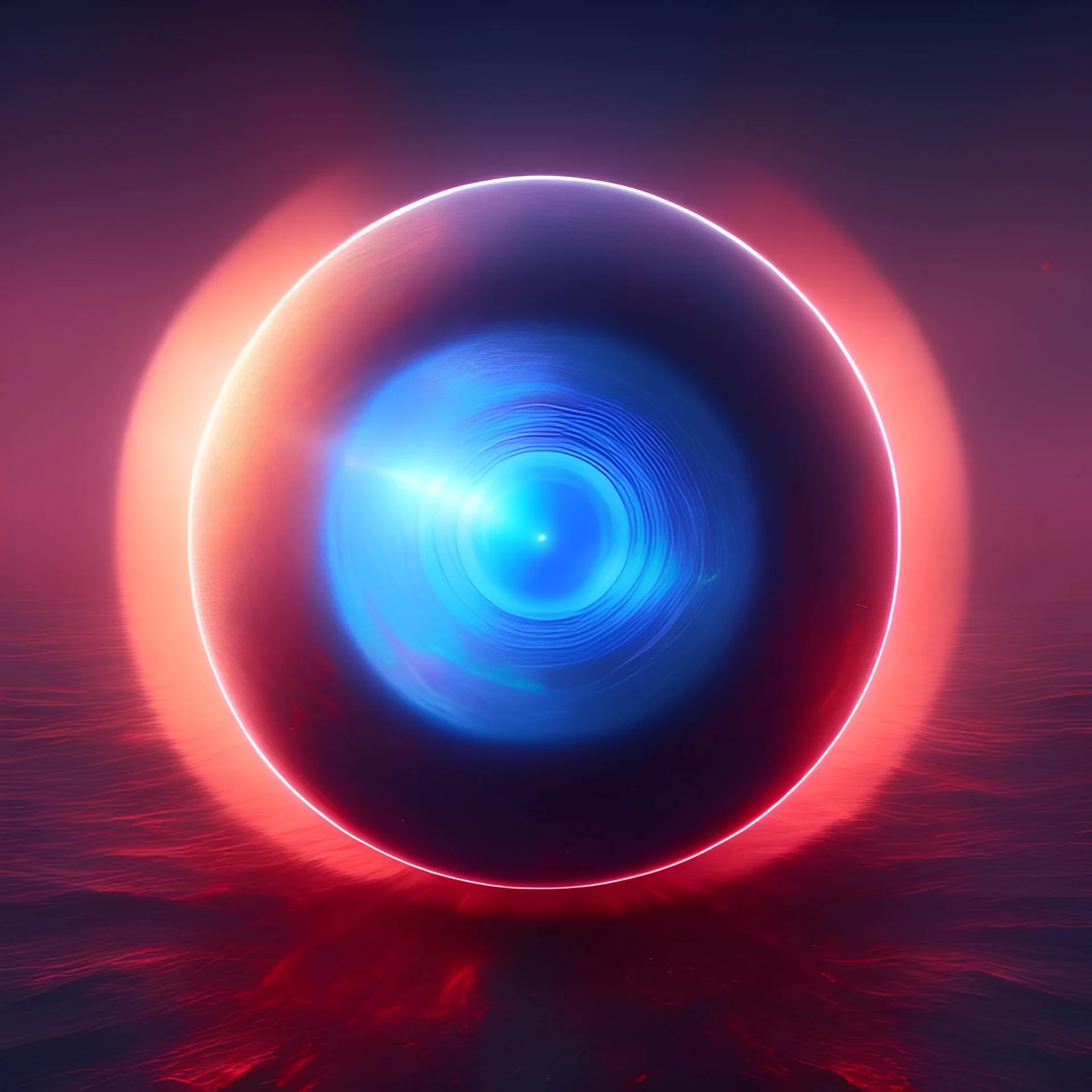 sphere, realism, red, calm wave inside, captain, world , japan, sei worded, Sonoluminescence, Iridescent, Topaz, sharp focus