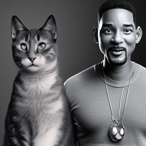 Black and white cat and will smith