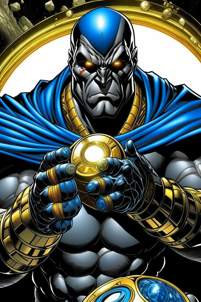 darkseid with gold jewelry and diamond ring