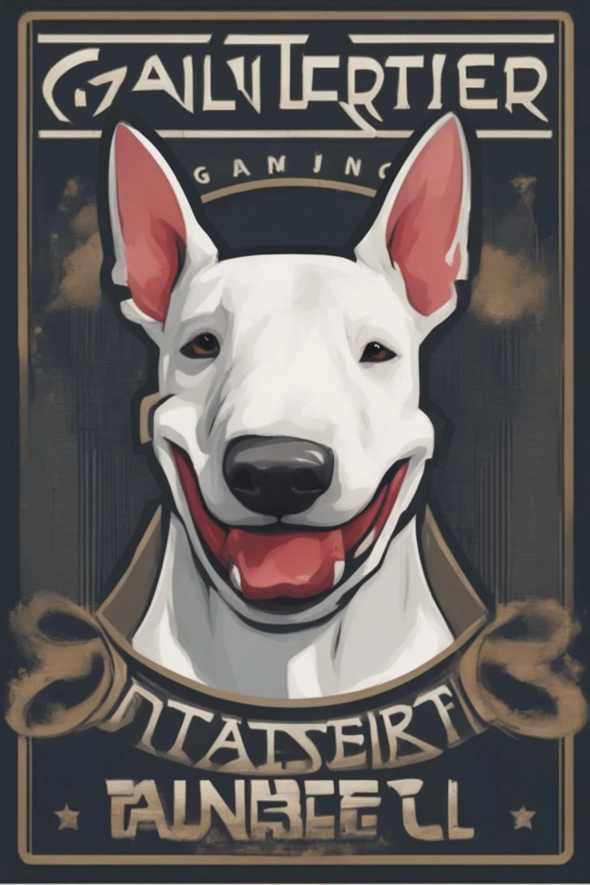 bull terrier gaming logo for shirts