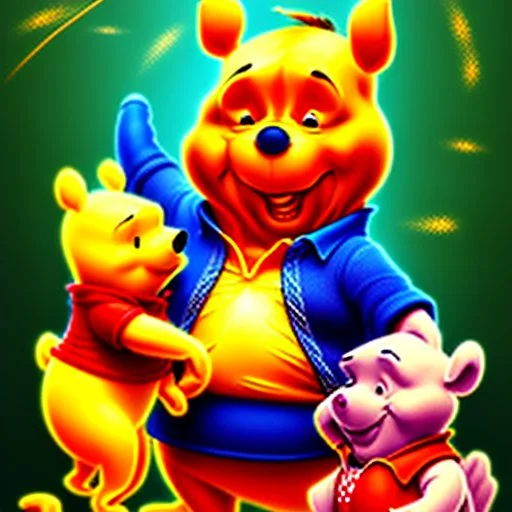 Winnie the Pooh as an armed police officer