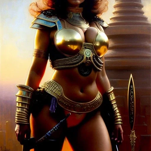 portrait ' Sexy Extra busty Power Girl naked ',ancient metal armor and Helmet ,painting by gaston bussiere, greg rutkowski, yoji shinkawa, yoshitaka amano, tsutomu nihei, donato giancola, tim hildebrandt, oil on canvas, cinematic composition, extreme detail,fit full head inside picture,16k