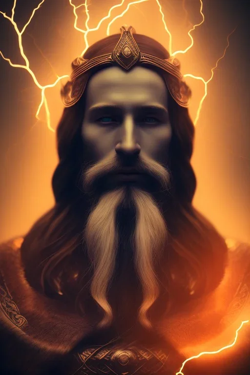 portrait photography of an ethereal beautiful god, Fire theme art, Dark moody lightning night atmosphere, Portrait of a Viking man by Michelangelo, 8K, close-up face, anatomically perfect face, big oak tree roots, ignore NSFW