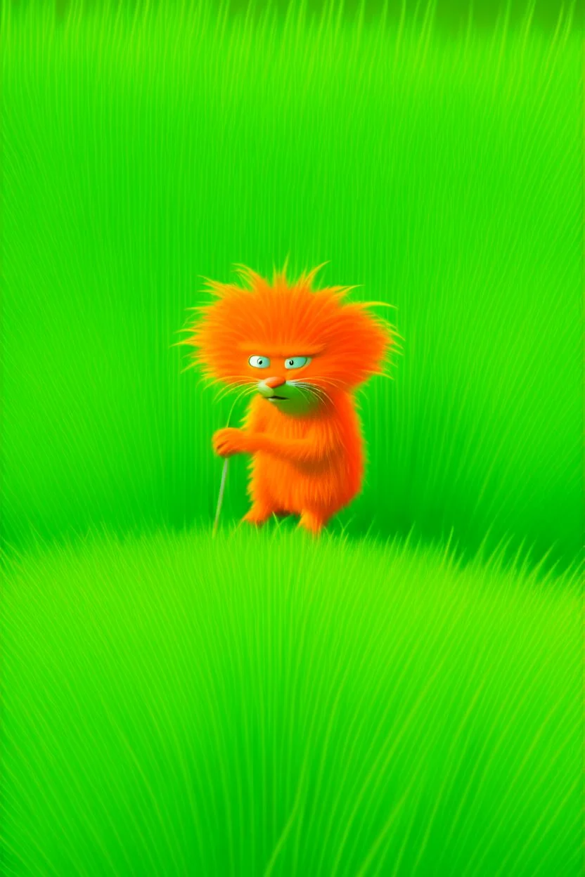 The lorax eating grass