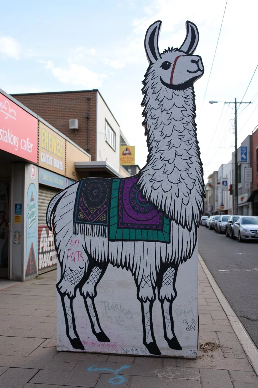 lama street art