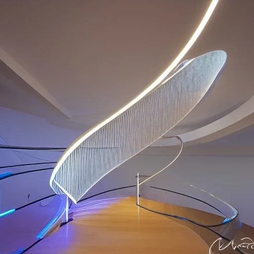 10 Grenelle, biomorphic structure , staircase , morphed with electronic wiring and mixed with lights , bioluminescence, centrepiece,France, interior design, Les Echos, Le Parisien, LVMH, media division, minimalist, office environment, parametric sculpture, Paris, refined details, staircase , colorful lights background, masterpiece of Ora Ito