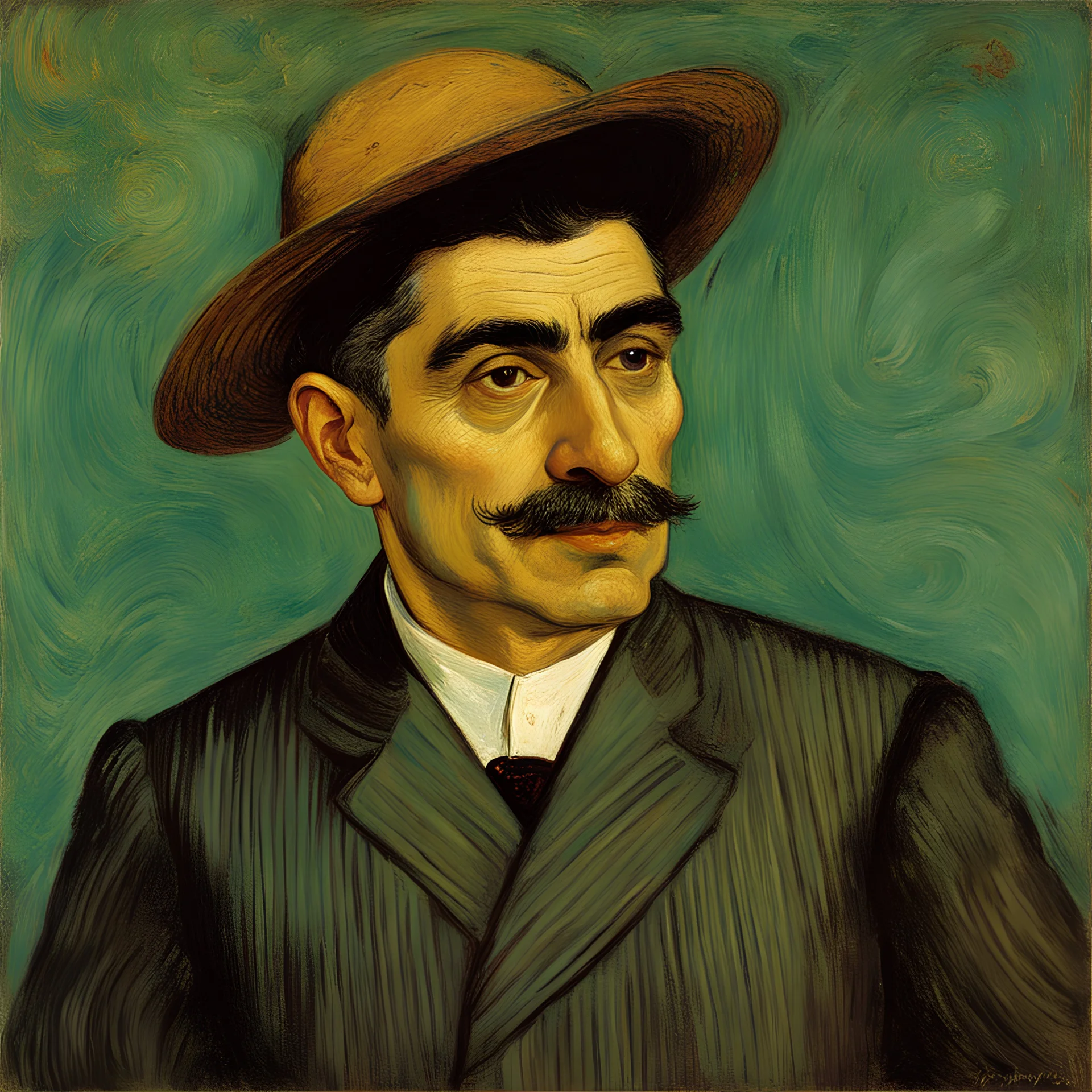 Porträt Mohammadreza shah pahlavi Van Gogh