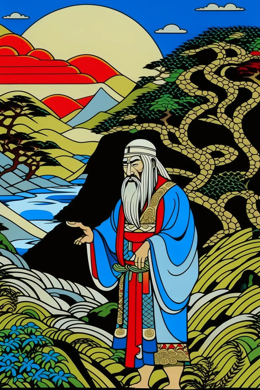 JOSHUA IN THE BIBLE in the style of Hiroshi Nagai