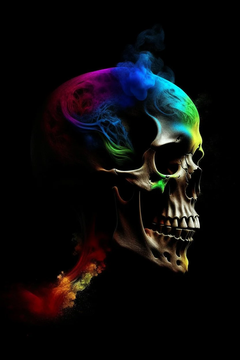 Visual representation of death colourful darkness high definition deep