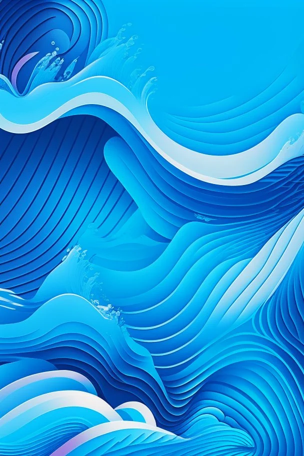 background of a waves, illustrator, vibrant blue colours