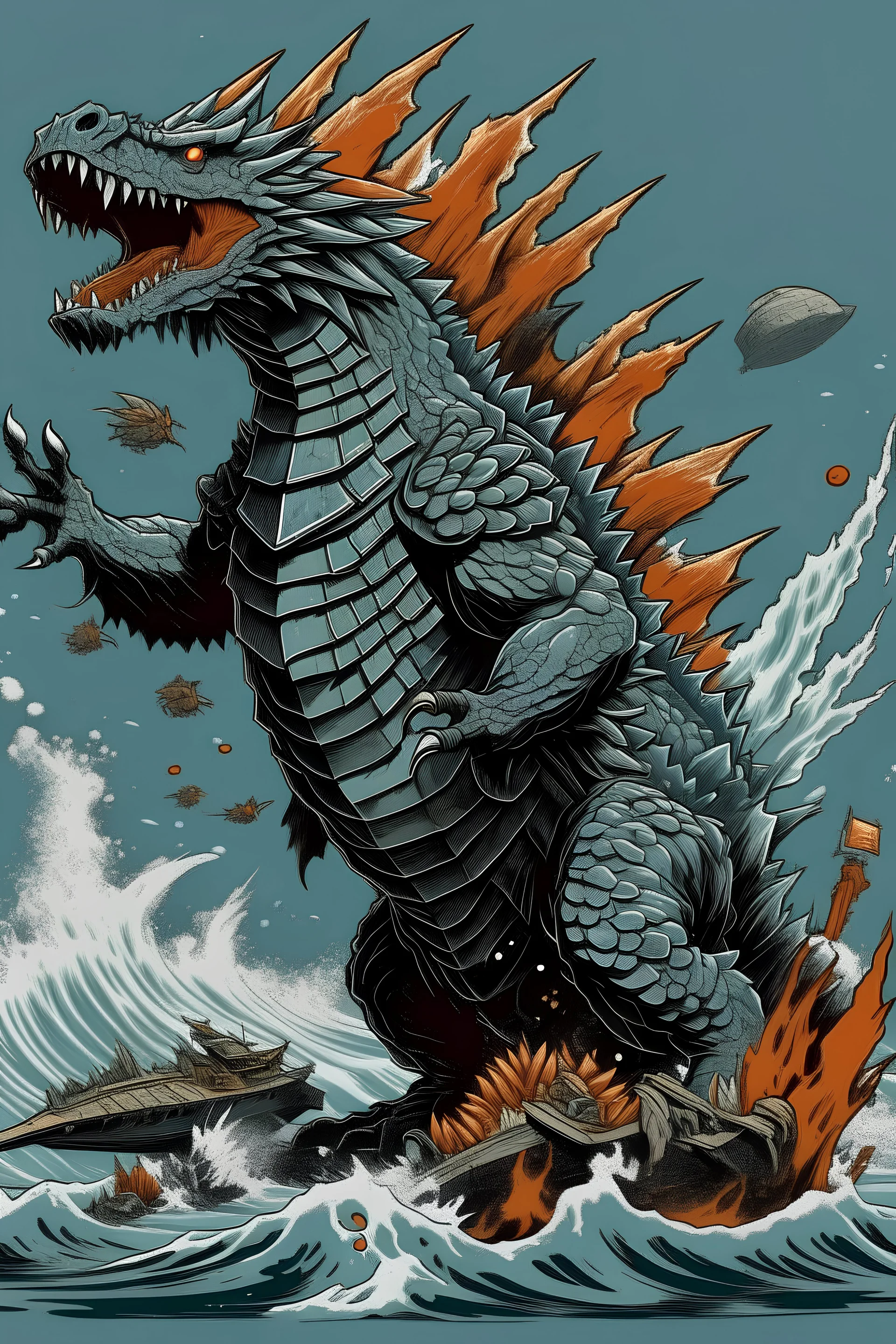 godzilla battle kraken