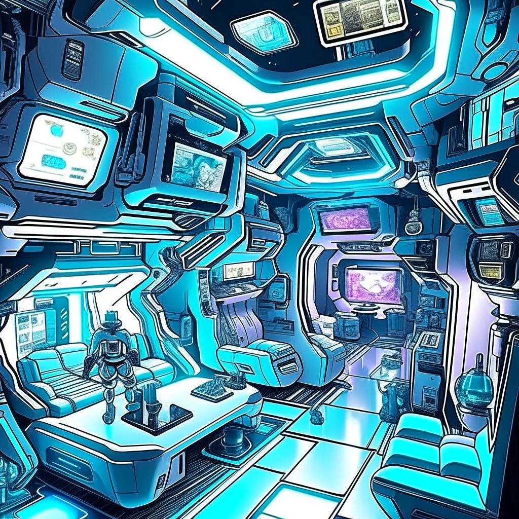 cyberpunk retro futuristic for comics