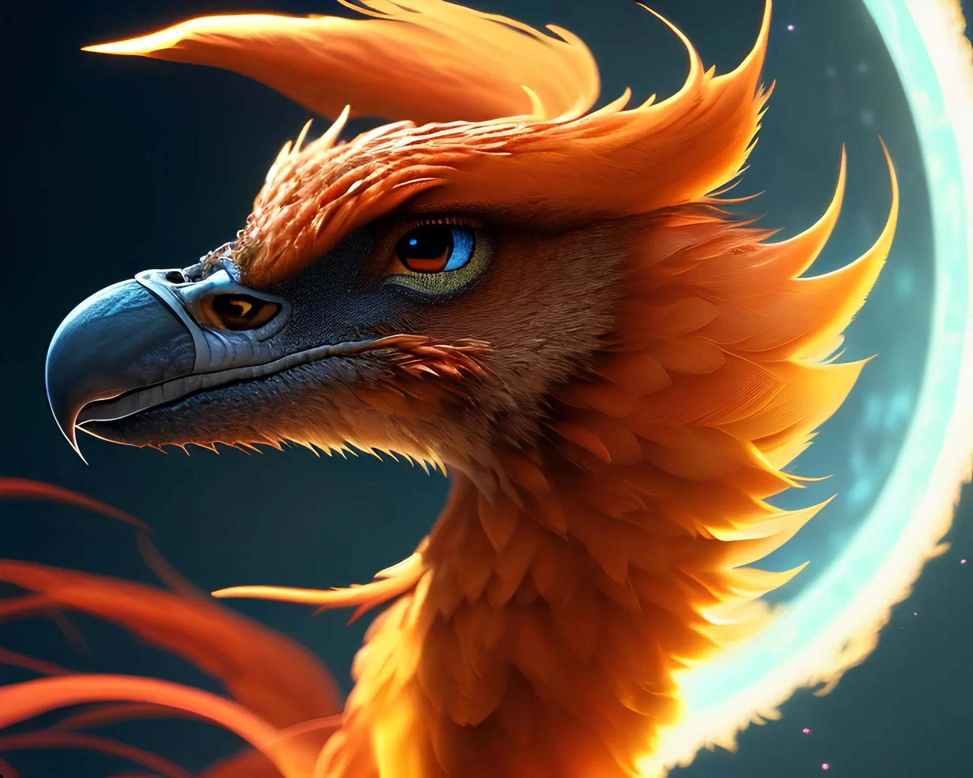 highlydetailedillustrationofphoenix,fireandicephoenix,phoenixbirdwallpaper,oneicywingandoneflamingwing,softandsmoothglowingwings,macrolens,studiolightingblurrybackground,meticulouslydetailed,smoothglowingfeathers,trendingonartstation,unrealengine4k