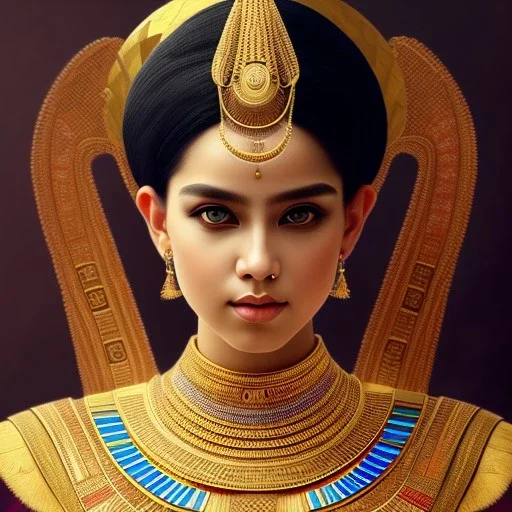 :Portrait of Cleopatra princess:: : ILYA REPIN Portrait of S.I. Menter anagoria (1887) :: : Egyptian makeup :: : lithograph, ink drawing :: : trending on artstation, insane details :: : Chie Yoshii style::