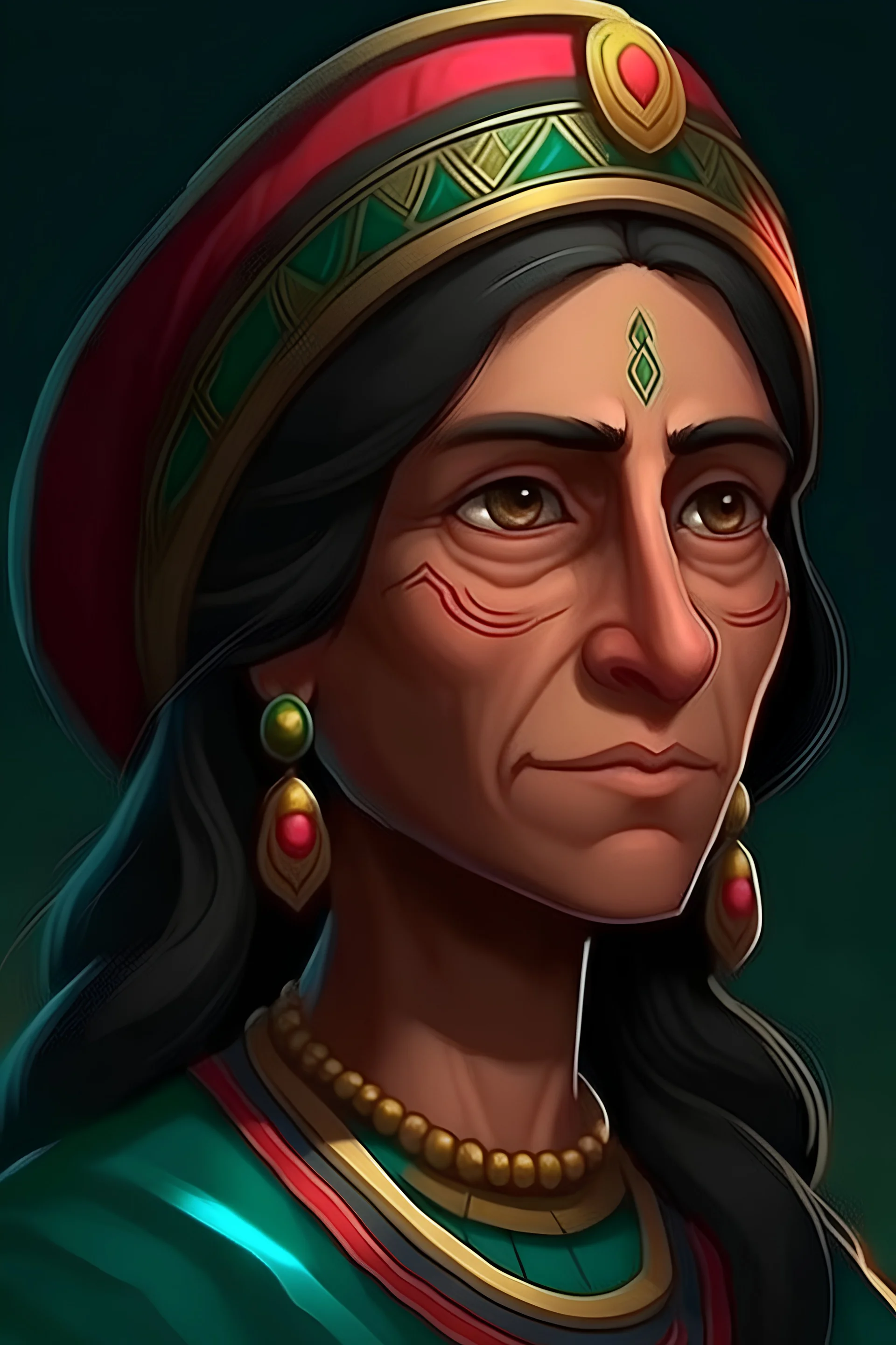 Portrait of la malinche gif animated