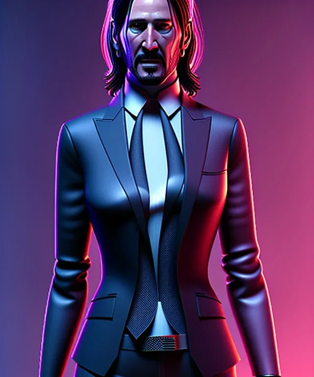 Female John wick, full body, bokeh